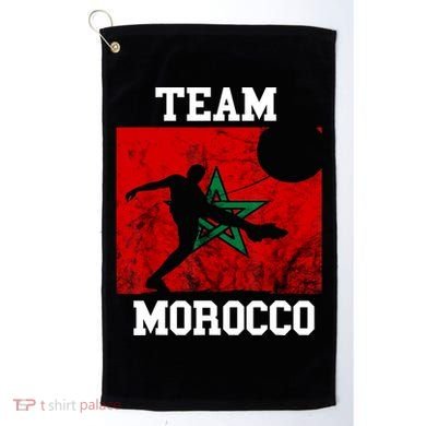 Morocco Moroccan Soccer Team Moroccan Pride Morocco Flag Golf Towel