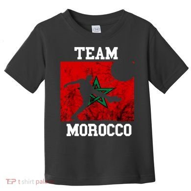 Morocco Moroccan Soccer Team Moroccan Pride Morocco Flag Toddler T-Shirt