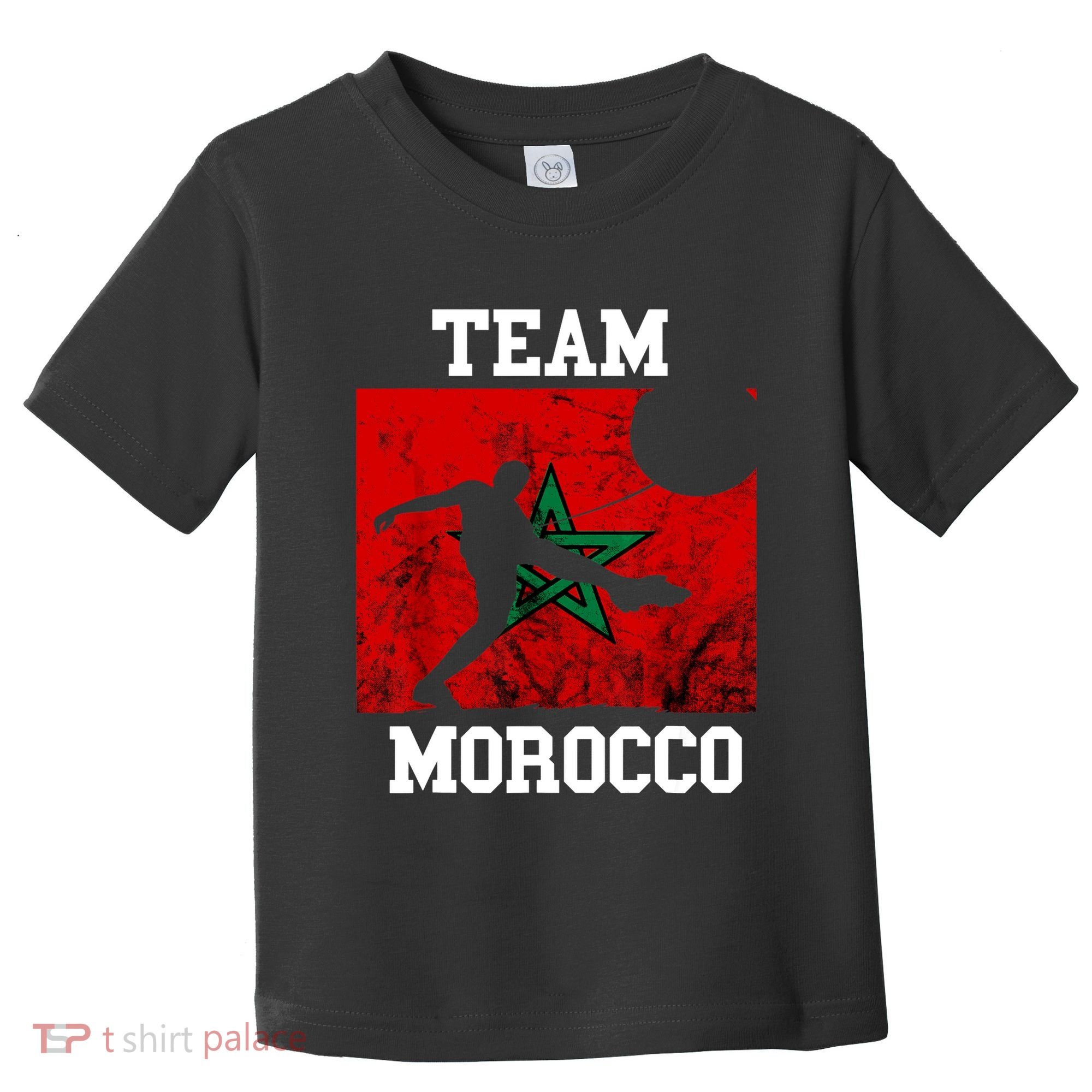 Morocco Moroccan Soccer Team Moroccan Pride Morocco Flag Toddler T-Shirt
