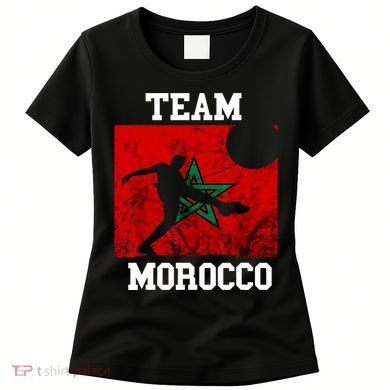Morocco Moroccan Soccer Team Moroccan Pride Morocco Flag Women's T-Shirt