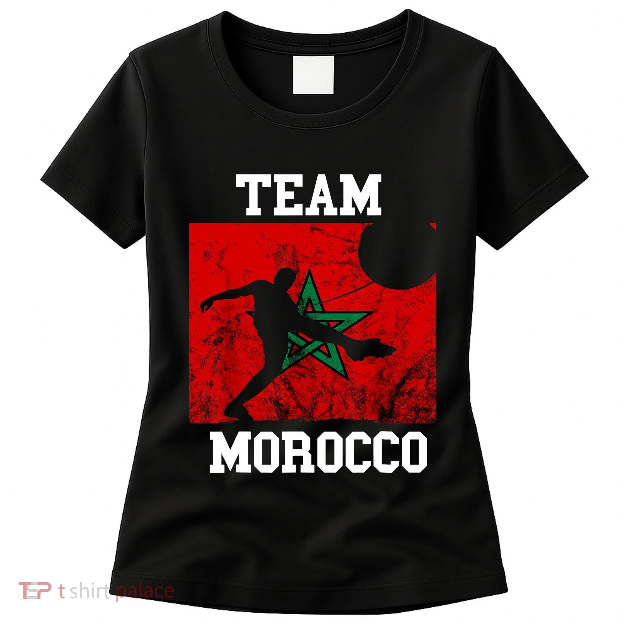 Morocco Moroccan Soccer Team Moroccan Pride Morocco Flag Women's T-Shirt