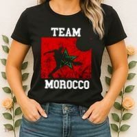 Morocco Moroccan Soccer Team Moroccan Pride Morocco Flag Women's T-Shirt thumb 2