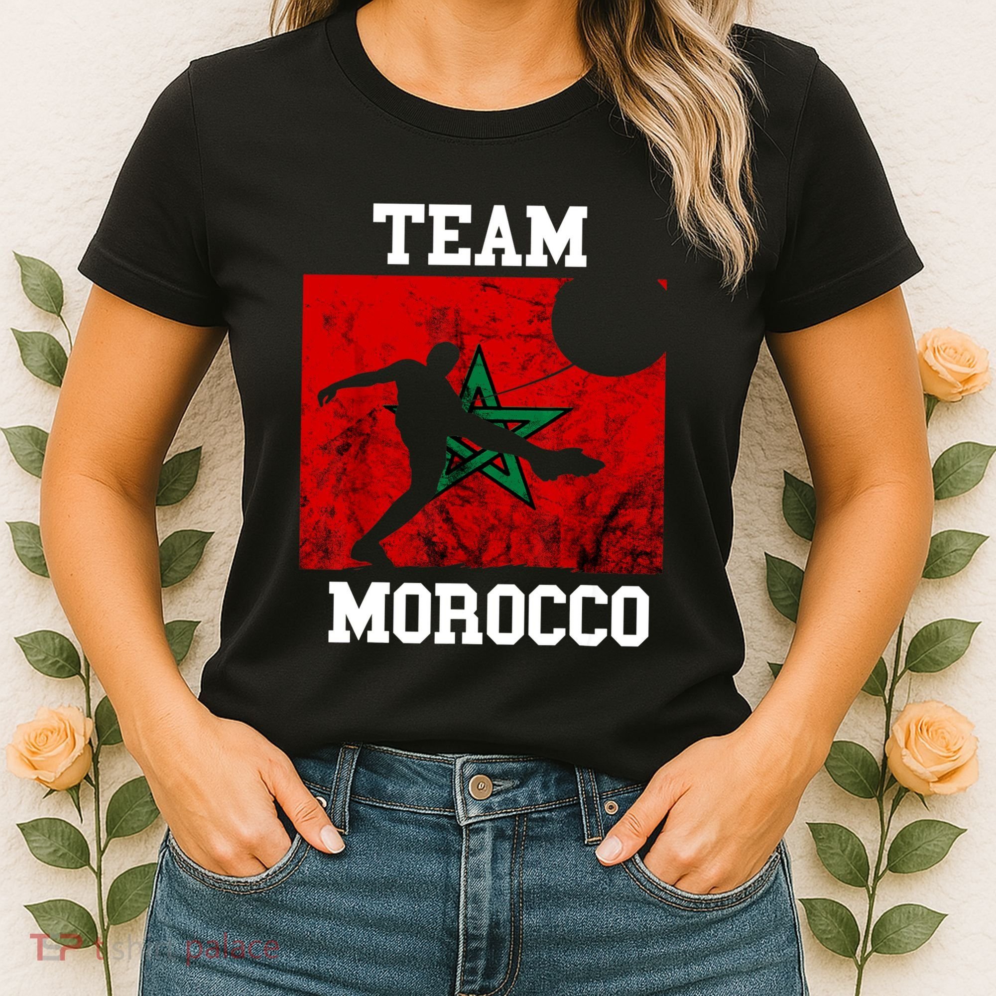Morocco Moroccan Soccer Team Moroccan Pride Morocco Flag Women's T-Shirt