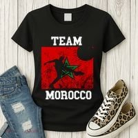 Morocco Moroccan Soccer Team Moroccan Pride Morocco Flag Women's T-Shirt thumb 3