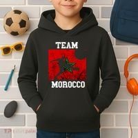 Morocco Moroccan Soccer Team Moroccan Pride Morocco Flag Kids Hoodie thumb 2