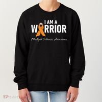 Ms Multiple Sclerosis Awareness Orange Ribbon Gift Women's Sweatshirt thumb 0