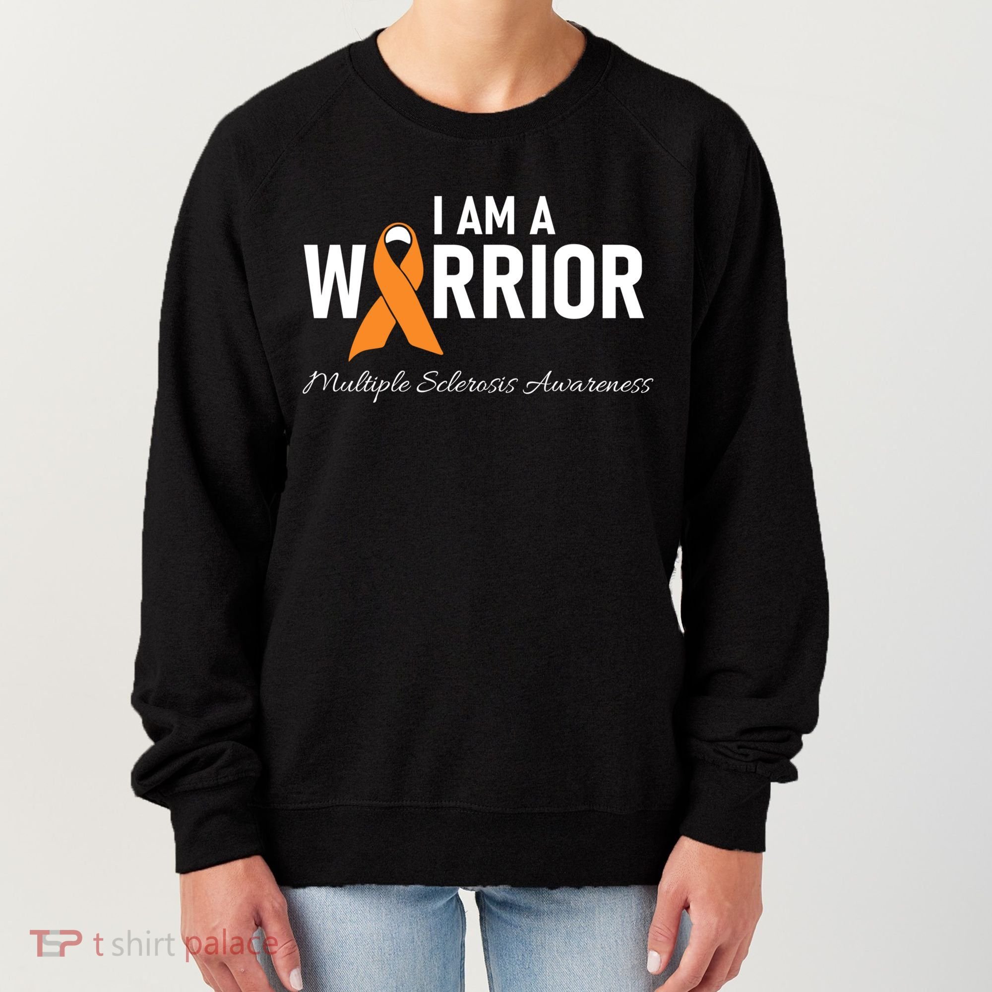 Ms Multiple Sclerosis Awareness Orange Ribbon Gift Women's Sweatshirt