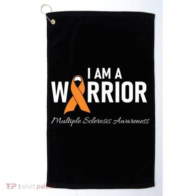 Ms Multiple Sclerosis Awareness Orange Ribbon Gift Golf Towel