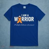 Ms Multiple Sclerosis Awareness Orange Ribbon Gift T-Shirt thumb 5