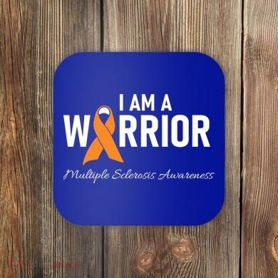 Ms Multiple Sclerosis Awareness Orange Ribbon Gift Coaster