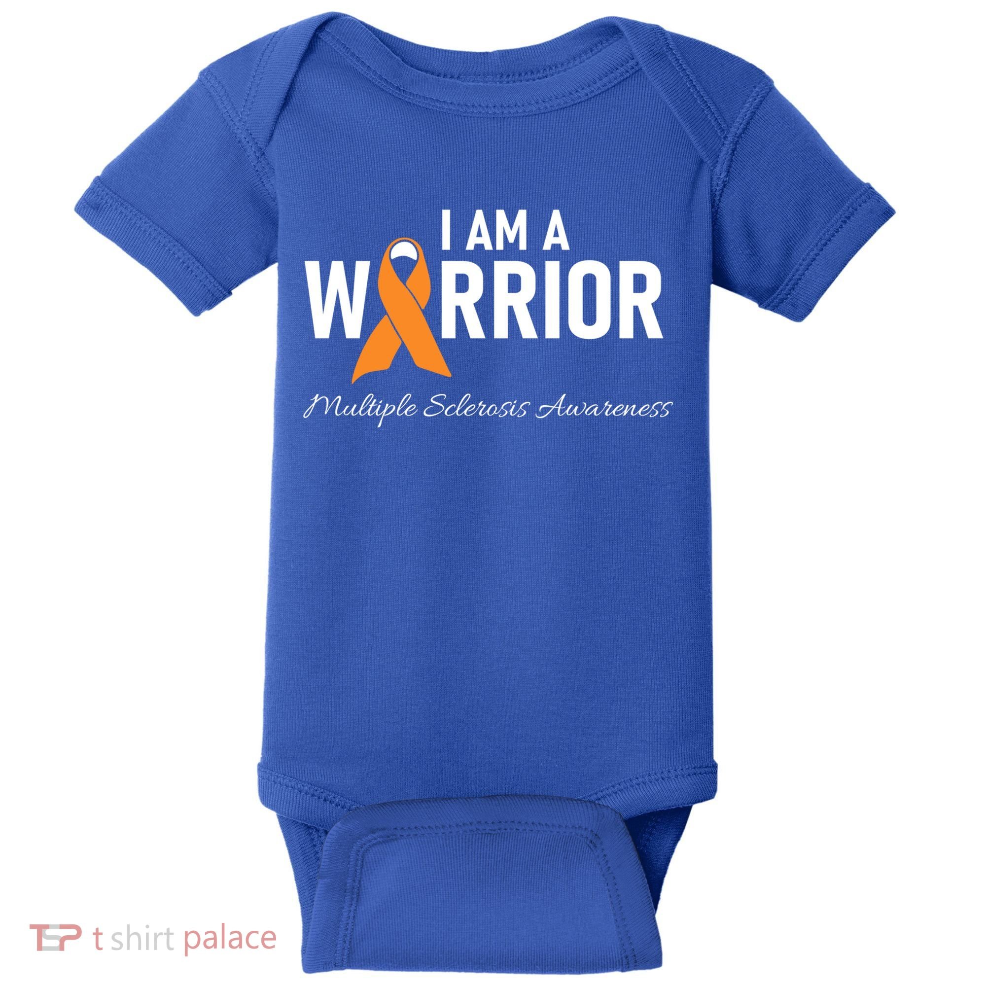 Ms Multiple Sclerosis Awareness Orange Ribbon Gift Baby Bodysuit