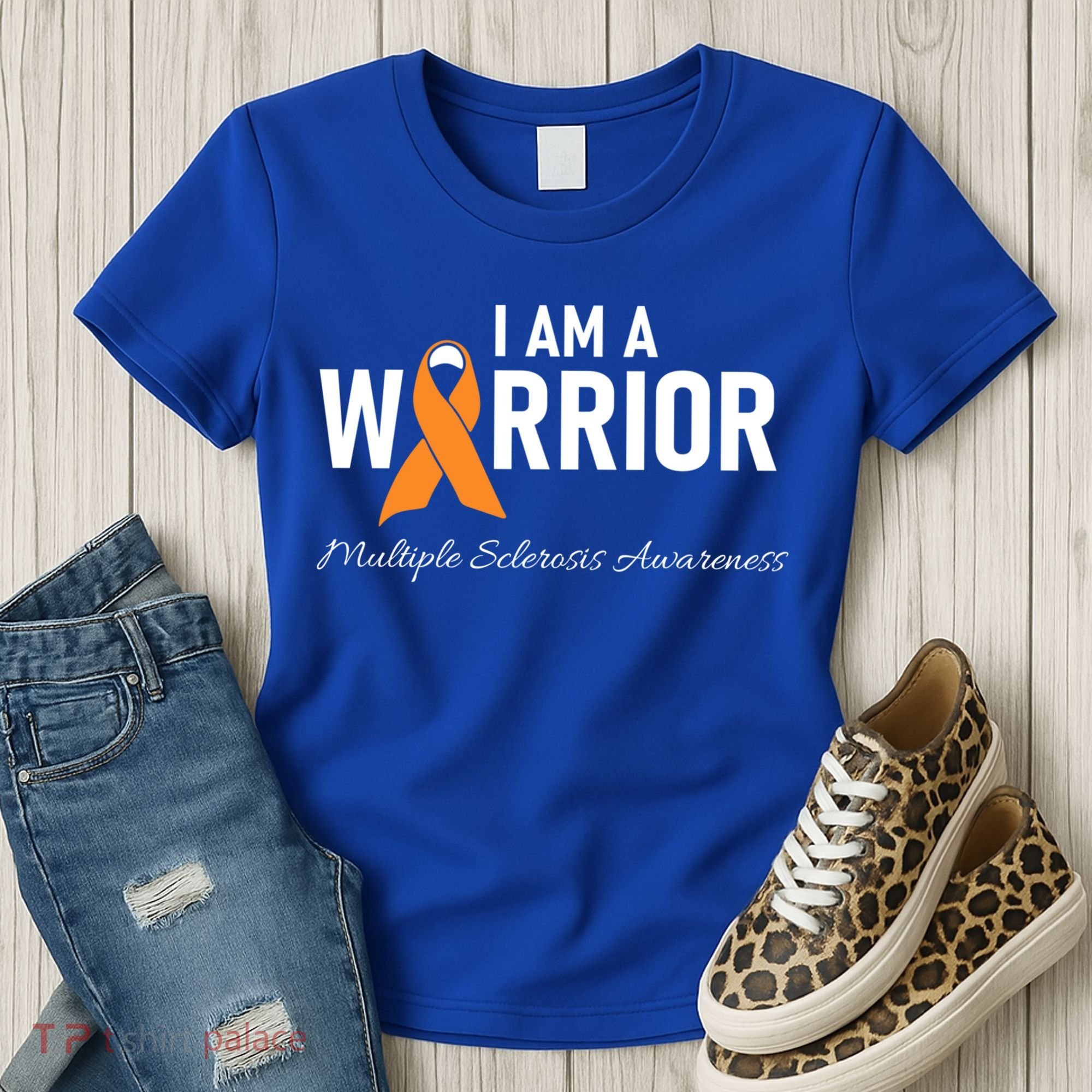 Ms Multiple Sclerosis Awareness Orange Ribbon Gift Women's T-Shirt
