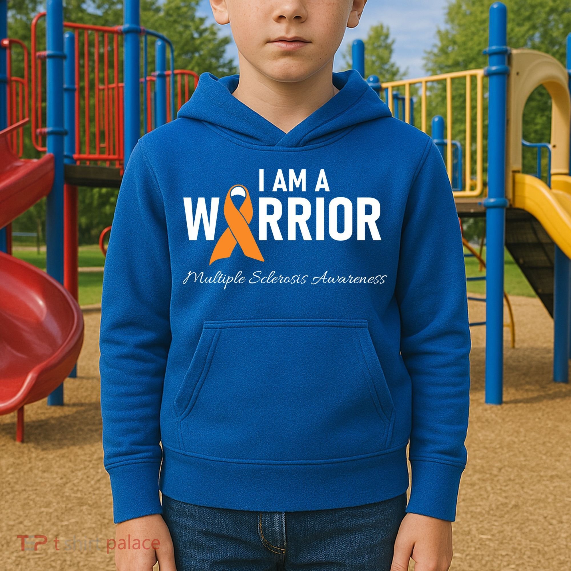 Ms Multiple Sclerosis Awareness Orange Ribbon Gift Kids Hoodie