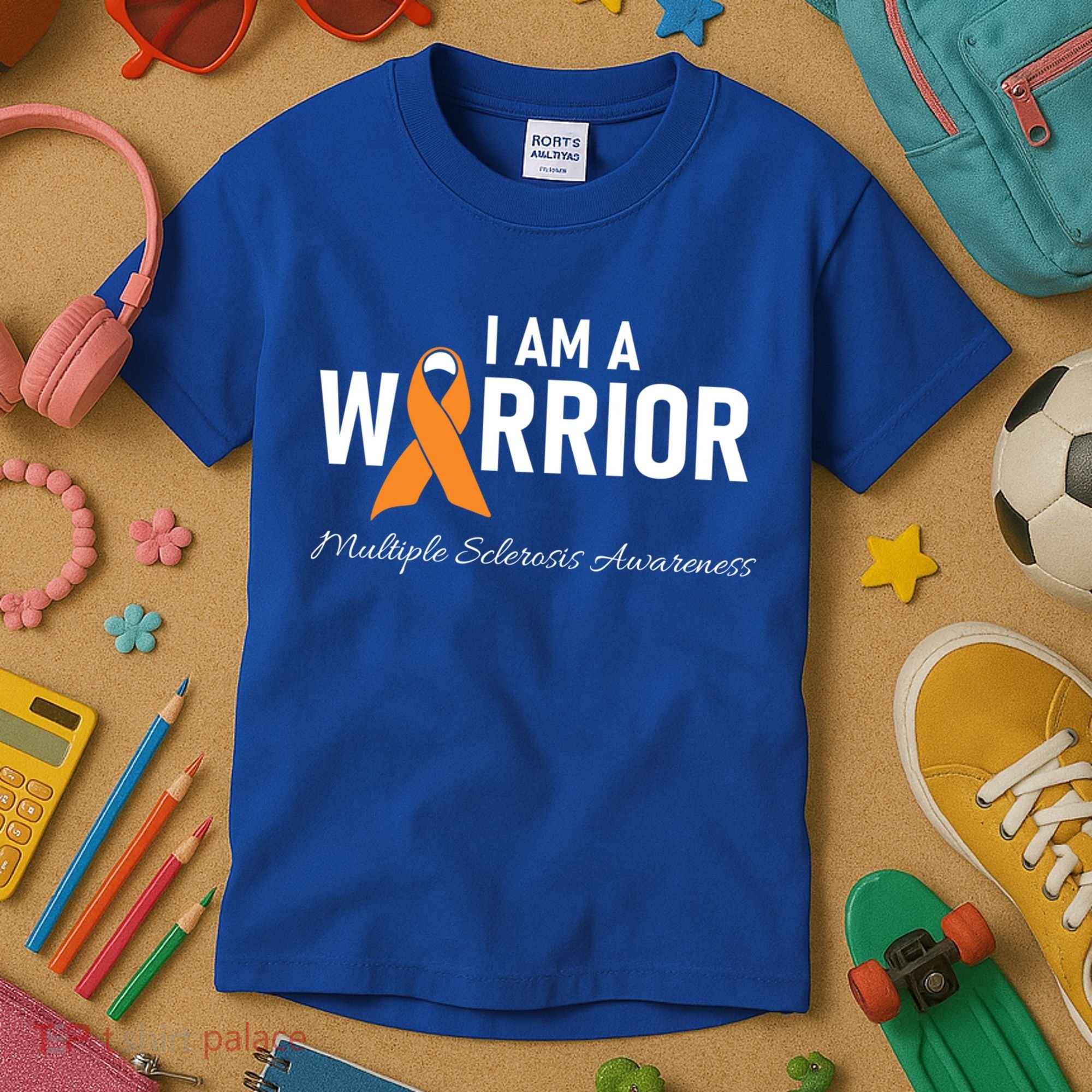 Ms Multiple Sclerosis Awareness Orange Ribbon Gift Kids T-Shirt