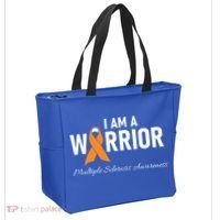 Ms Multiple Sclerosis Awareness Orange Ribbon Gift Tote Bag thumb 2