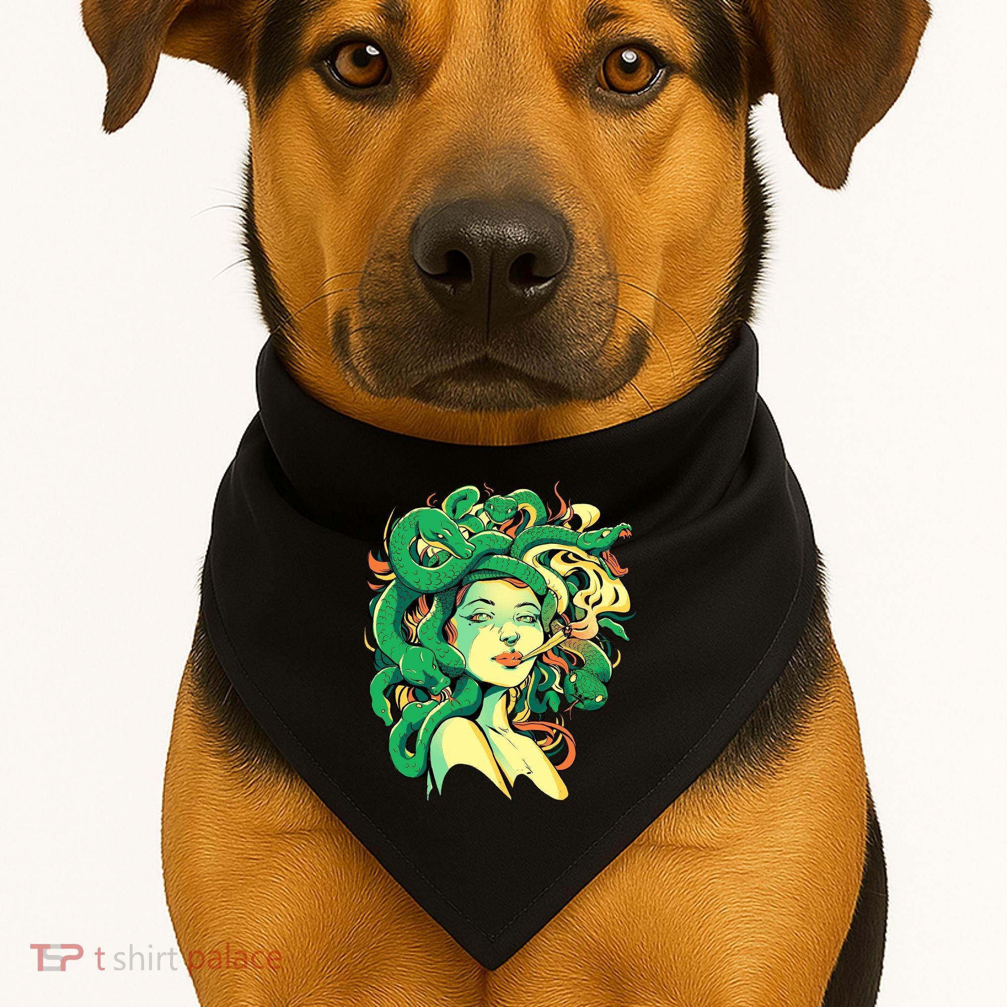 Medusa Marijuana Stoner USA-Made Doggie Bandana
