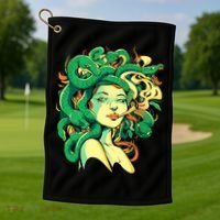 Medusa Marijuana Stoner Golf Towel thumb 1