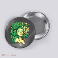 Medusa Marijuana Stoner Button thumb 0