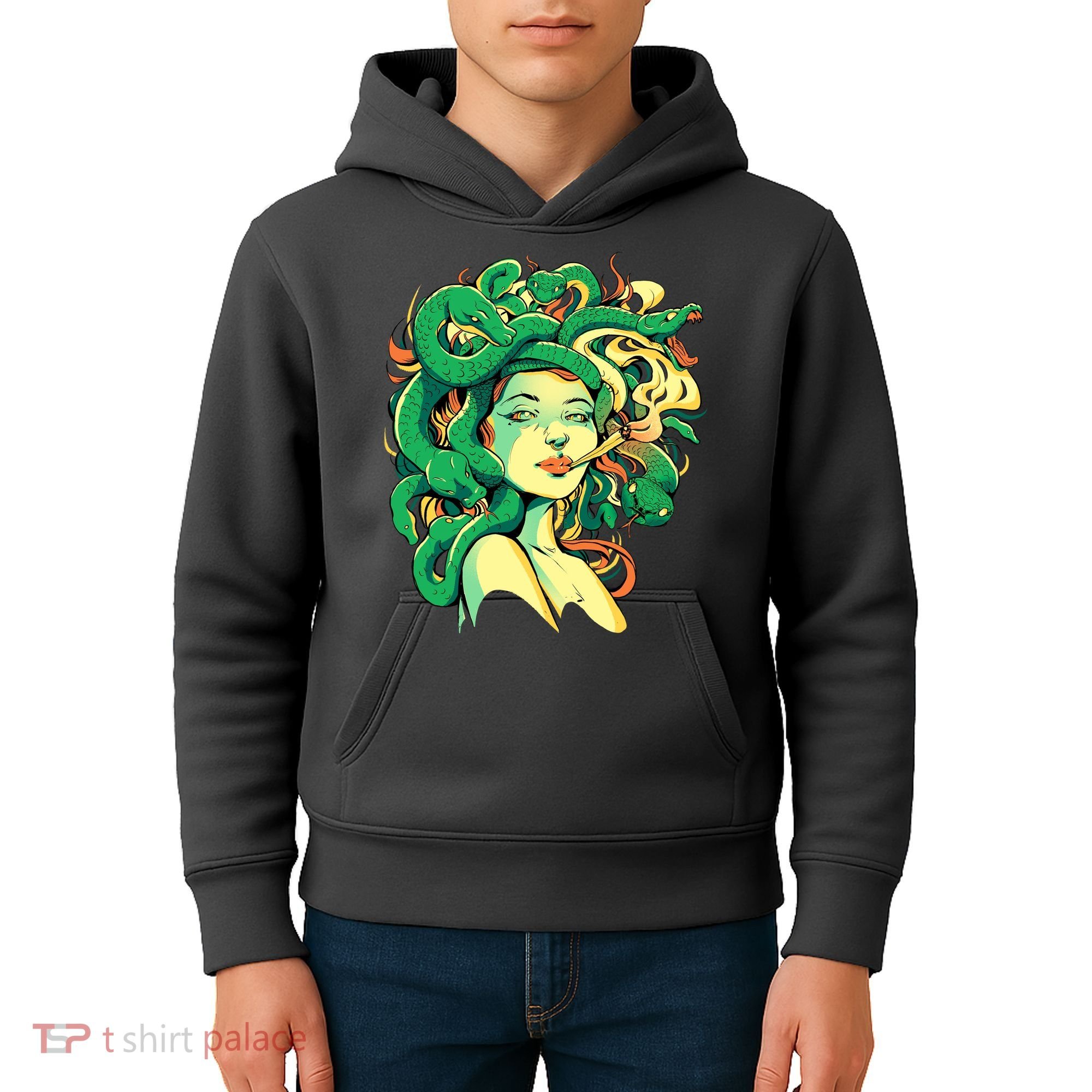 Medusa Marijuana Stoner Kids Hoodie