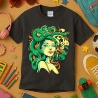 Medusa Marijuana Stoner Kids T-Shirt thumb 3