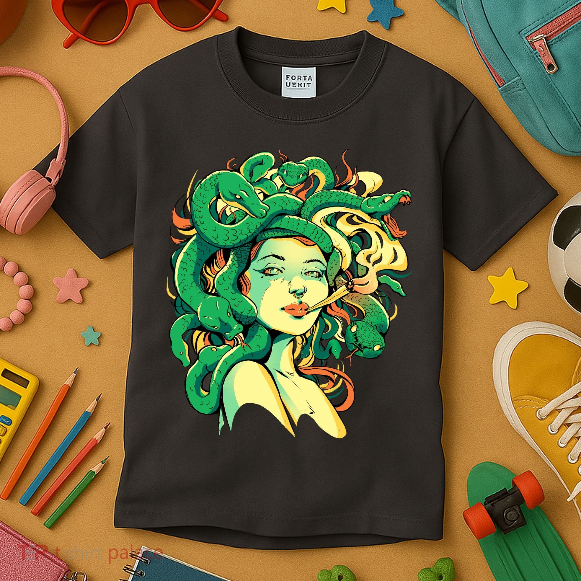 Medusa Marijuana Stoner Kids T-Shirt