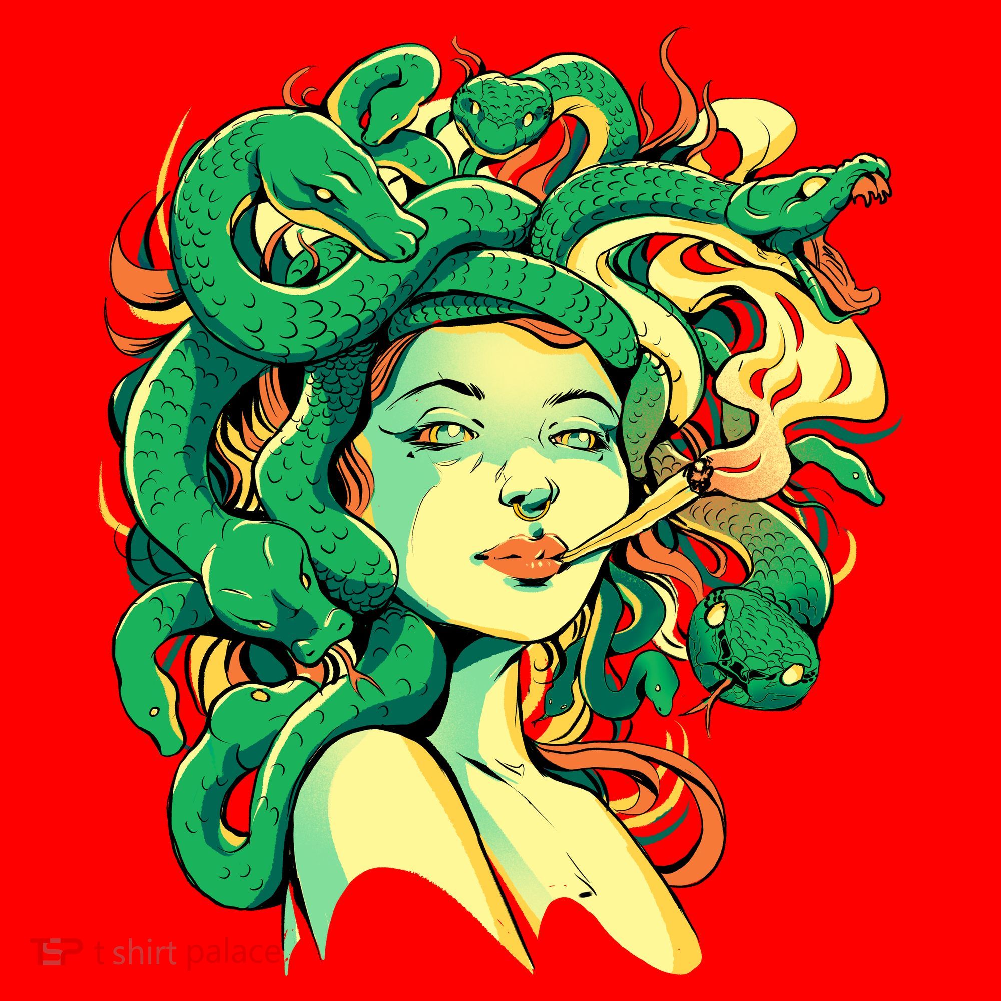 Medusa Marijuana Stoner Santa Hat