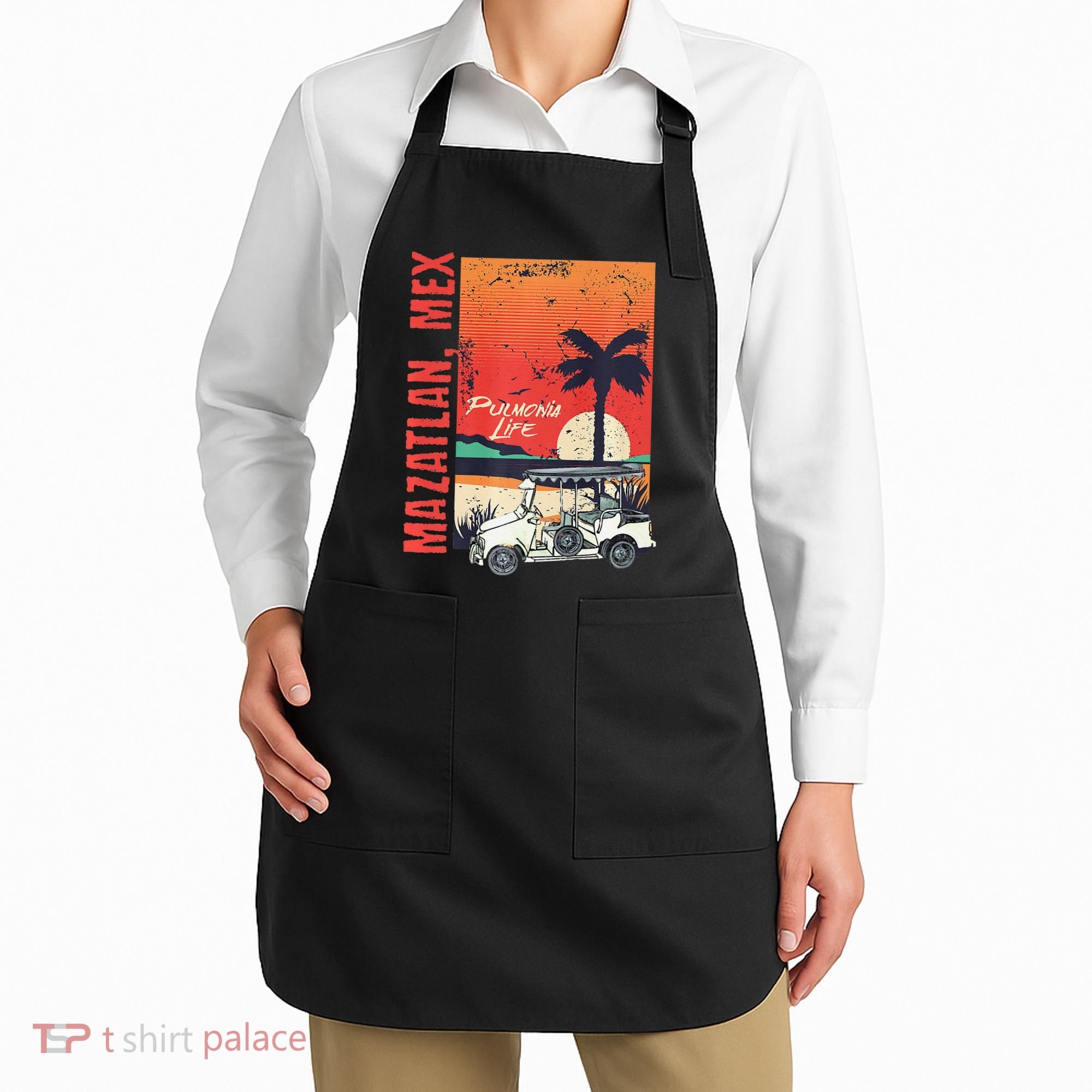 Mazatlan Mexico Sinaloa Pulmonia Vacation Cruise Souvenir Apron