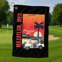 Mazatlan Mexico Sinaloa Pulmonia Vacation Cruise Souvenir Golf Towel thumb 1