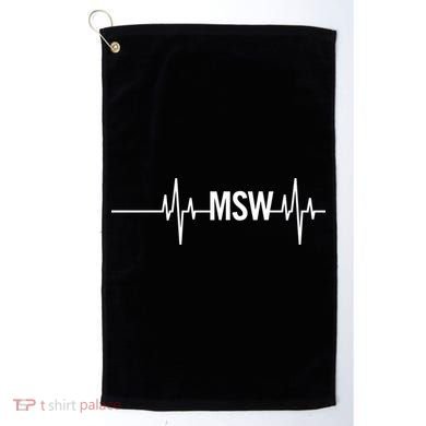 Msw Masters Social Worker Funny Gift Social Work Month Funny Gift Golf Towel