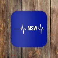 Msw Masters Social Worker Funny Gift Social Work Month Funny Gift Coaster thumb 0