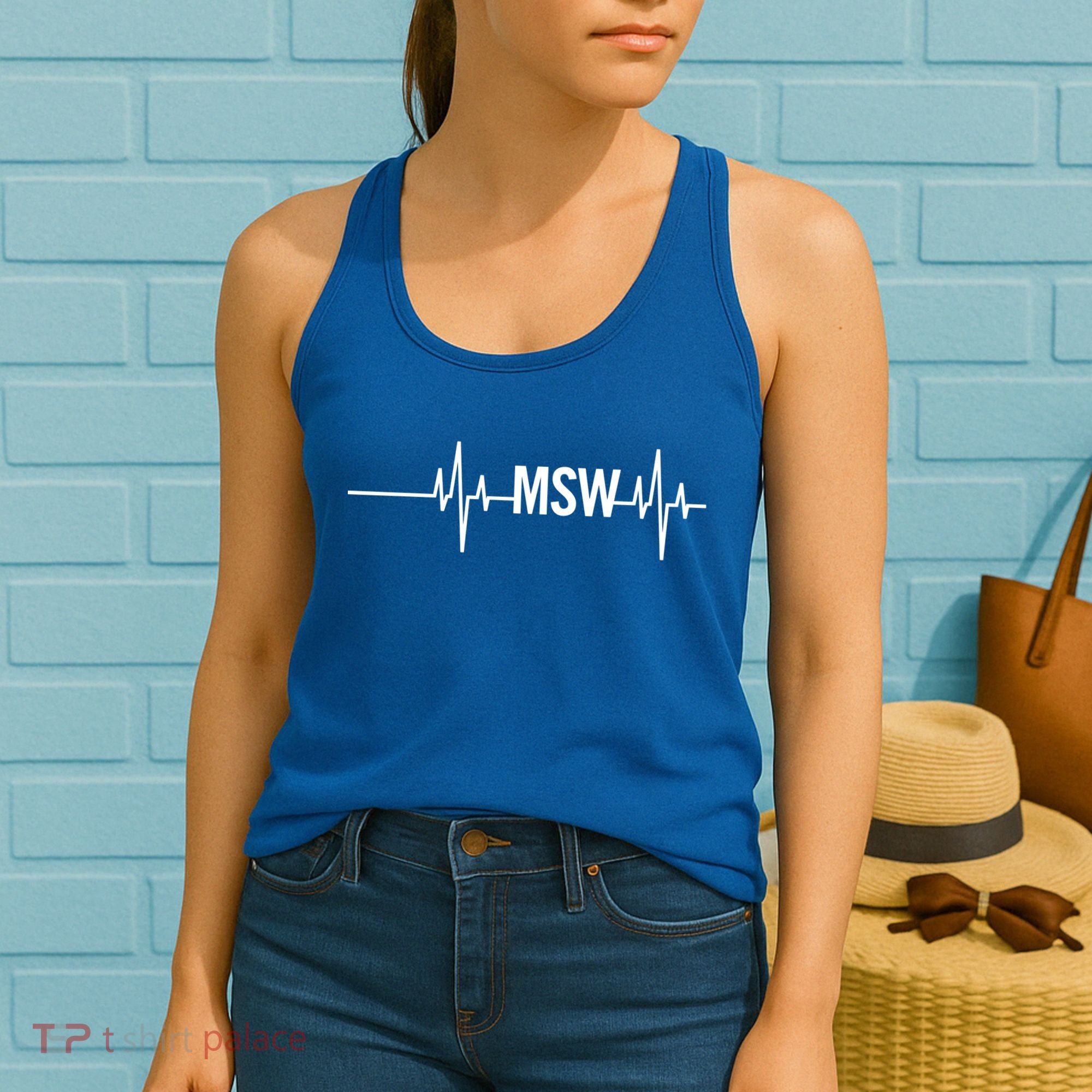 Msw Masters Social Worker Funny Gift Social Work Month Funny Gift Women's Tank Top
