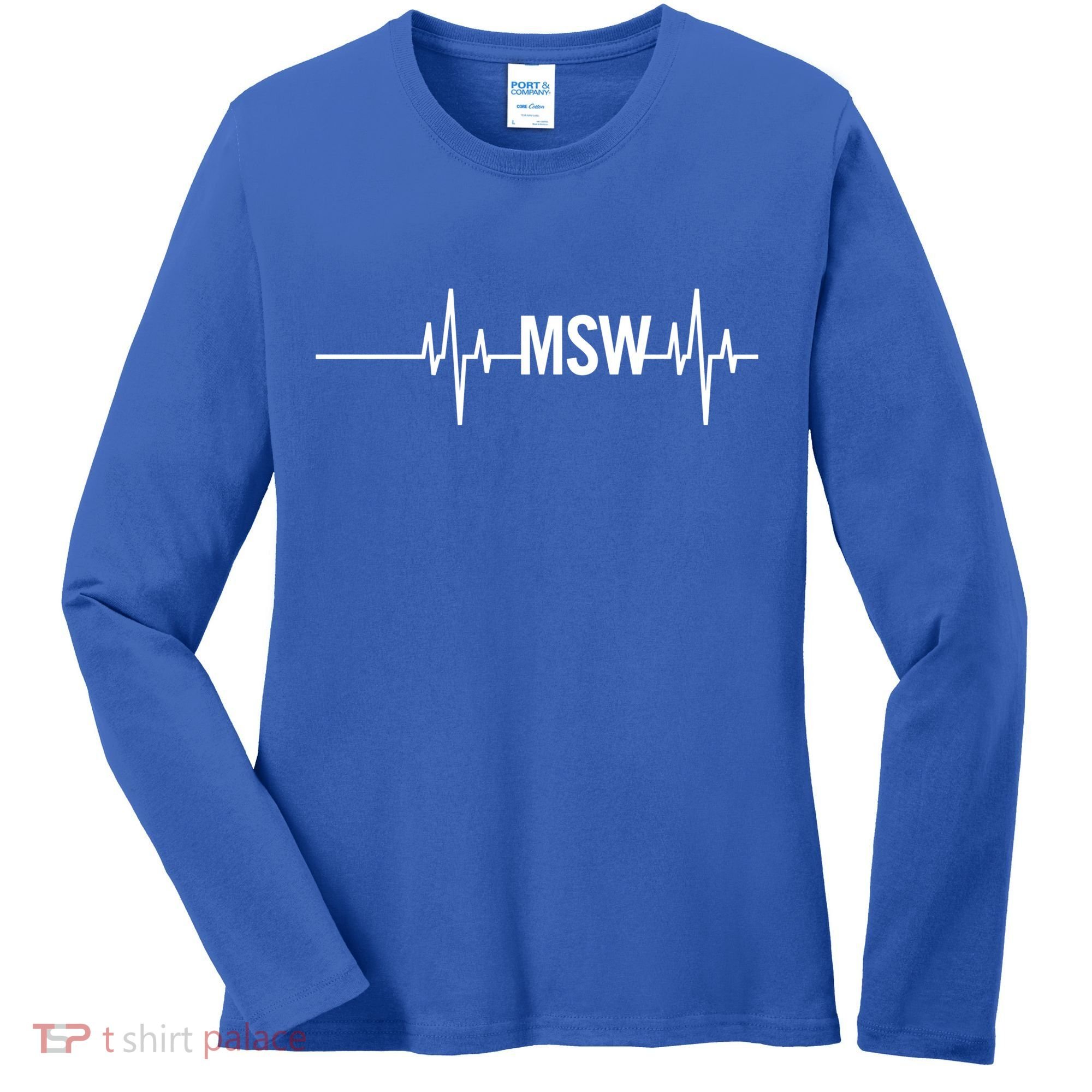Msw Masters Social Worker Funny Gift Social Work Month Funny Gift Women's Long Sleeve Shirt