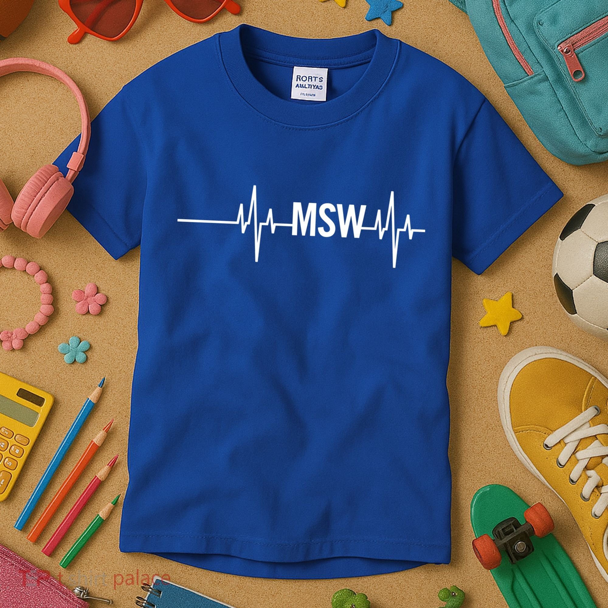 Msw Masters Social Worker Funny Gift Social Work Month Funny Gift Kids T-Shirt