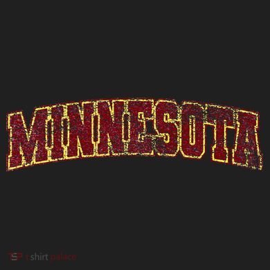 Minnesota Mn State Varsity Style Faded Design Kids Long Sleeve Plaid Pajama Set
