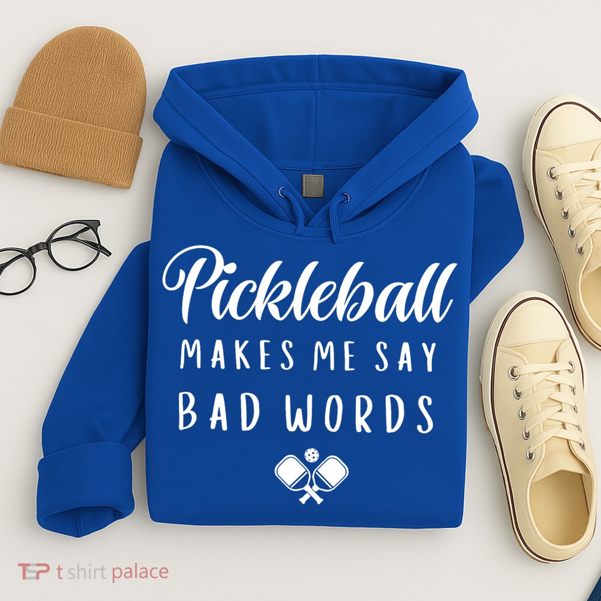 Makes Me Say Bad Words Pickleball Players Gift Funny Pickleball Hoodie