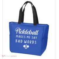 Makes Me Say Bad Words Pickleball Players Gift Funny Pickleball Tote Bag thumb 3