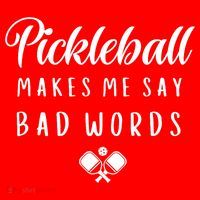 Makes Me Say Bad Words Pickleball Players Gift Funny Pickleball Santa Hat thumb 1