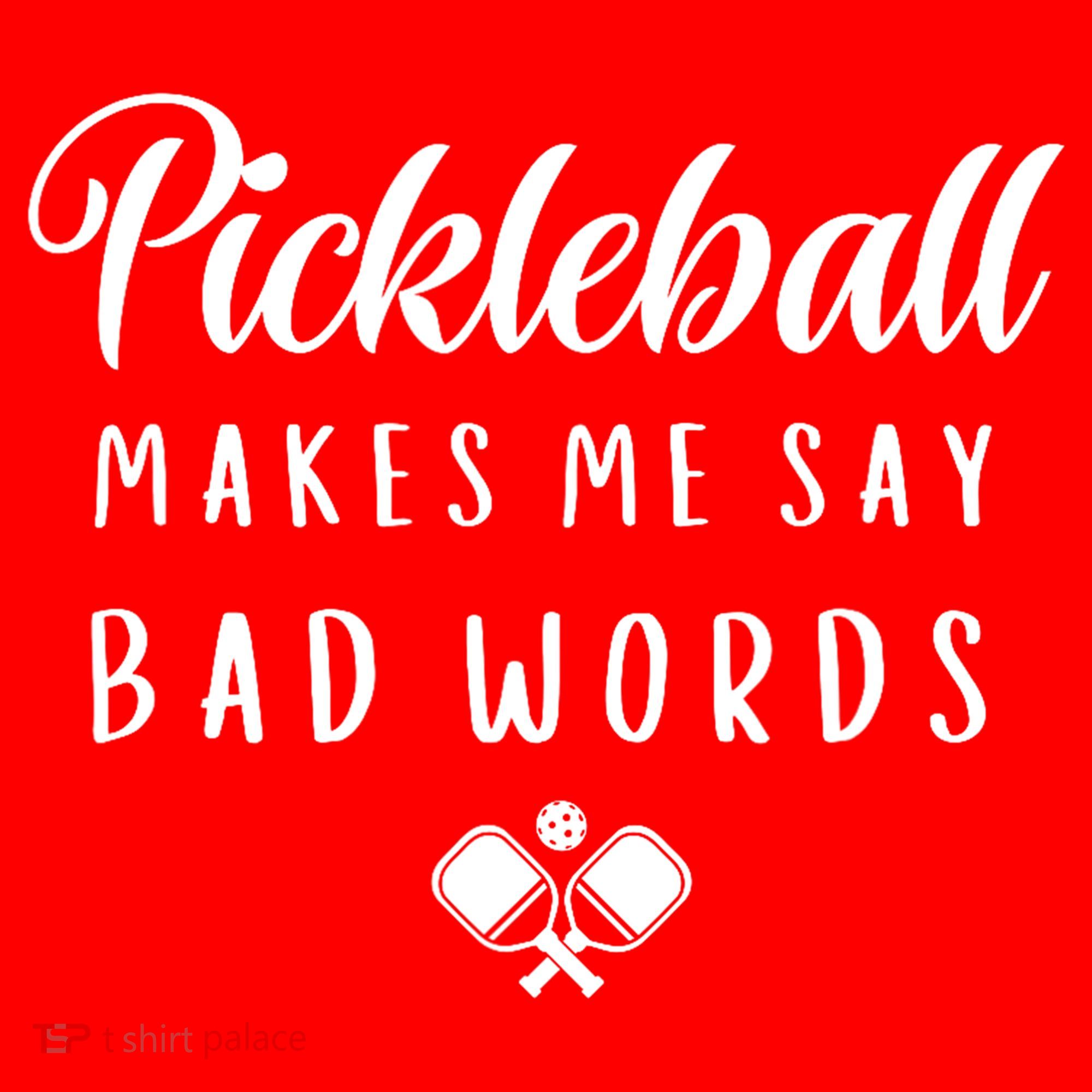 Makes Me Say Bad Words Pickleball Players Gift Funny Pickleball Santa Hat