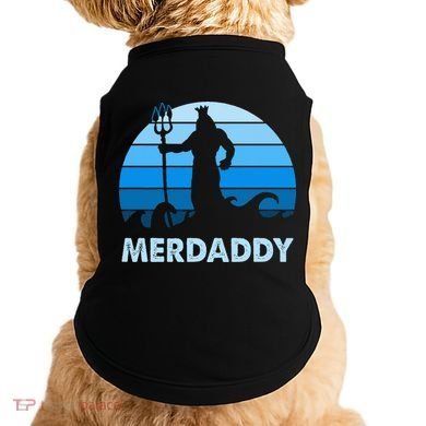 Merdaddy Mermaid Security Merman Daddy Fathers Day Swimmer Doggie Tank