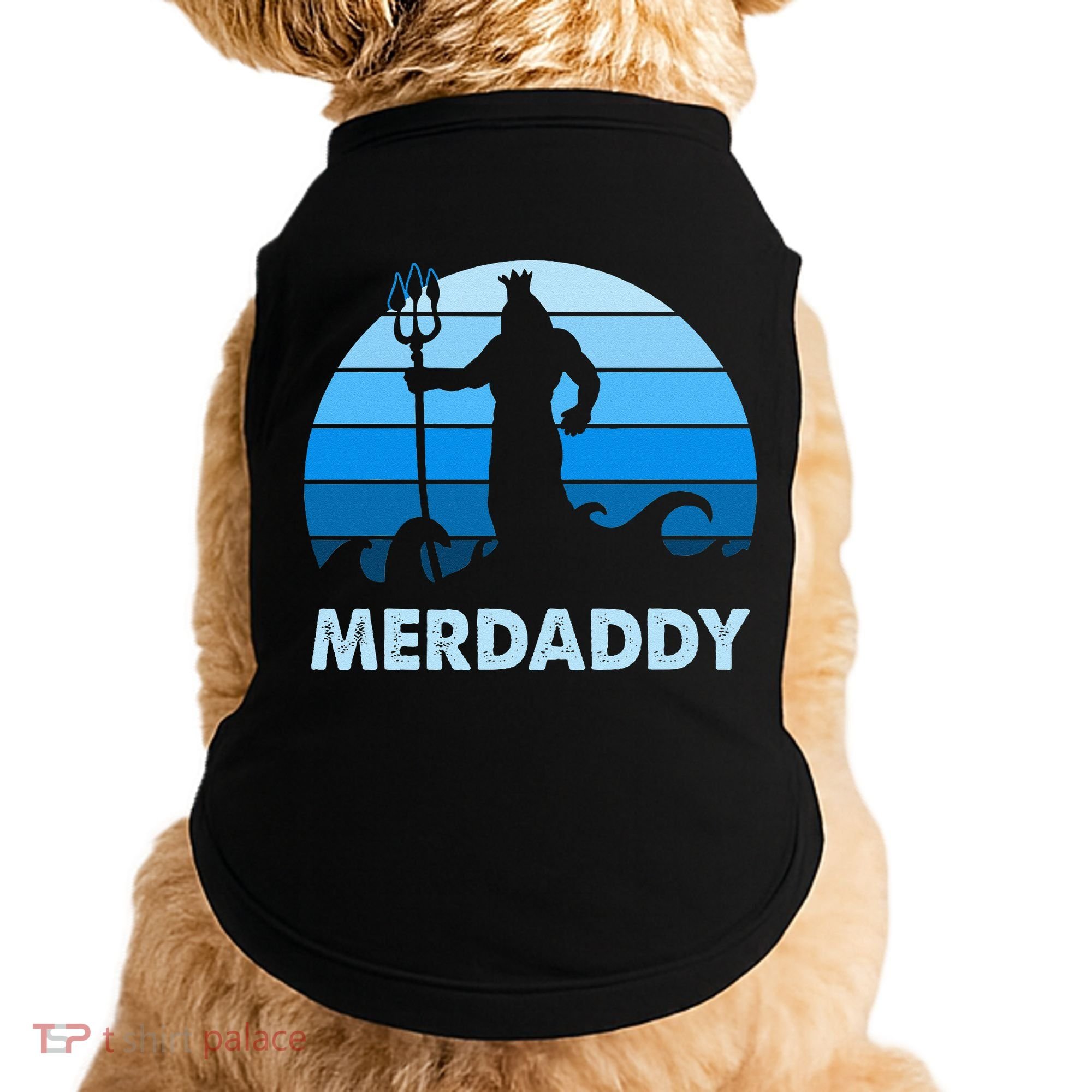 Merdaddy Mermaid Security Merman Daddy Fathers Day Swimmer Doggie Tank