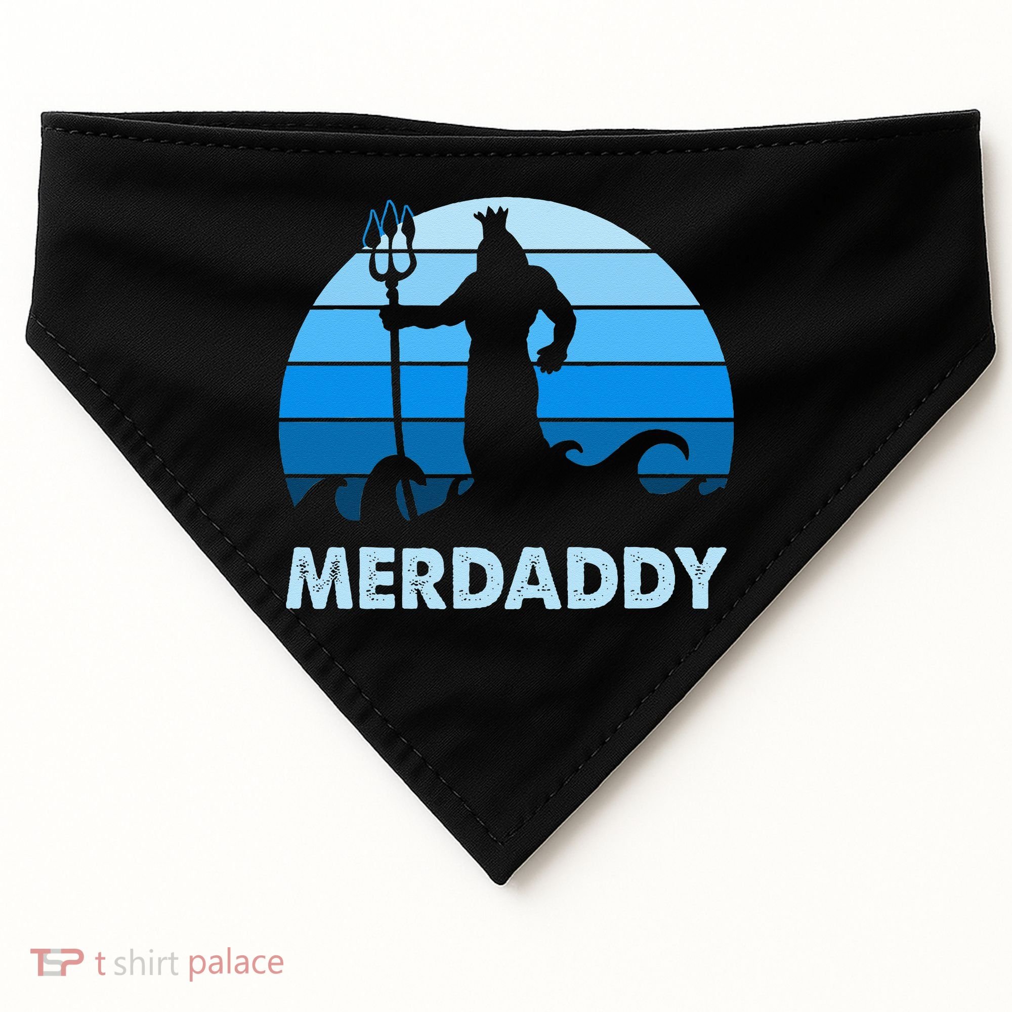 Merdaddy Mermaid Security Merman Daddy Fathers Day Swimmer USA-Made Doggie Bandana