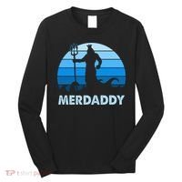 Merdaddy Mermaid Security Merman Daddy Fathers Day Swimmer Long Sleeve Shirt thumb 0