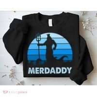 Merdaddy Mermaid Security Merman Daddy Fathers Day Swimmer Sweatshirt thumb 2
