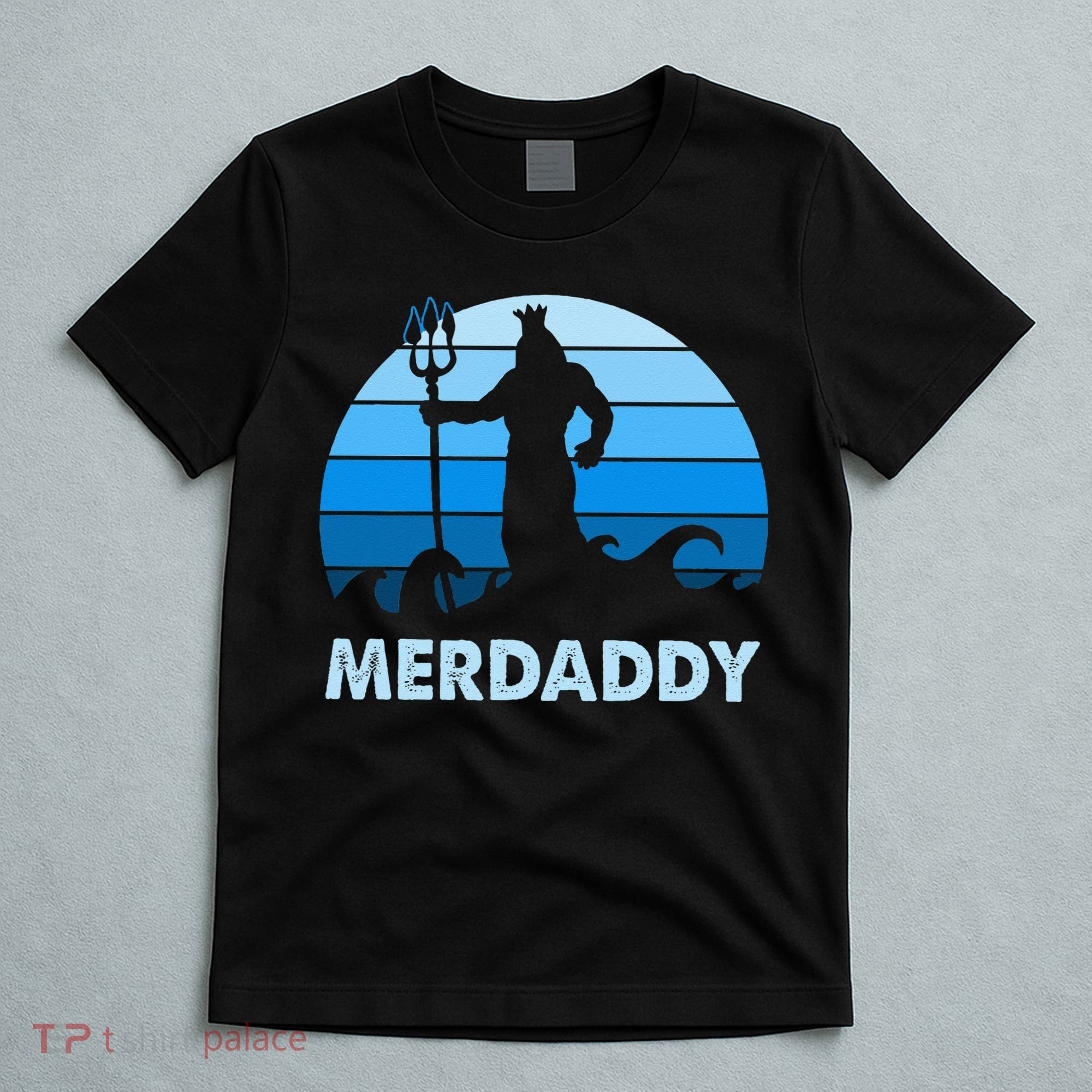 Merdaddy Mermaid Security Merman Daddy Fathers Day Swimmer T-Shirt