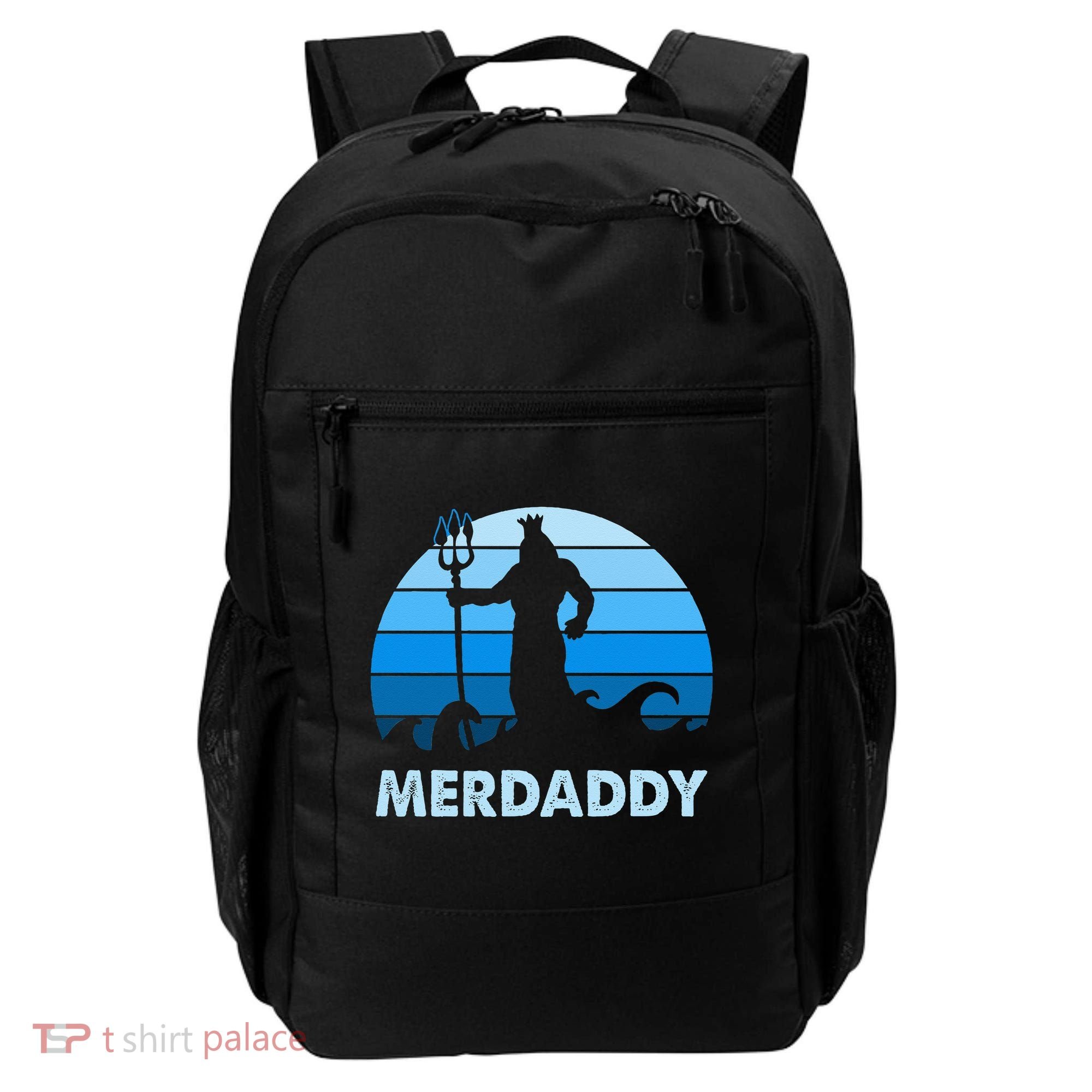 Merdaddy Mermaid Security Merman Daddy Fathers Day Swimmer Backpack