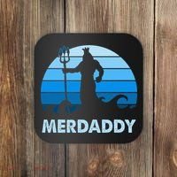 Merdaddy Mermaid Security Merman Daddy Fathers Day Swimmer Coaster thumb 0
