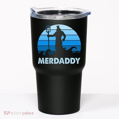Merdaddy Mermaid Security Merman Daddy Fathers Day Swimmer Tumbler