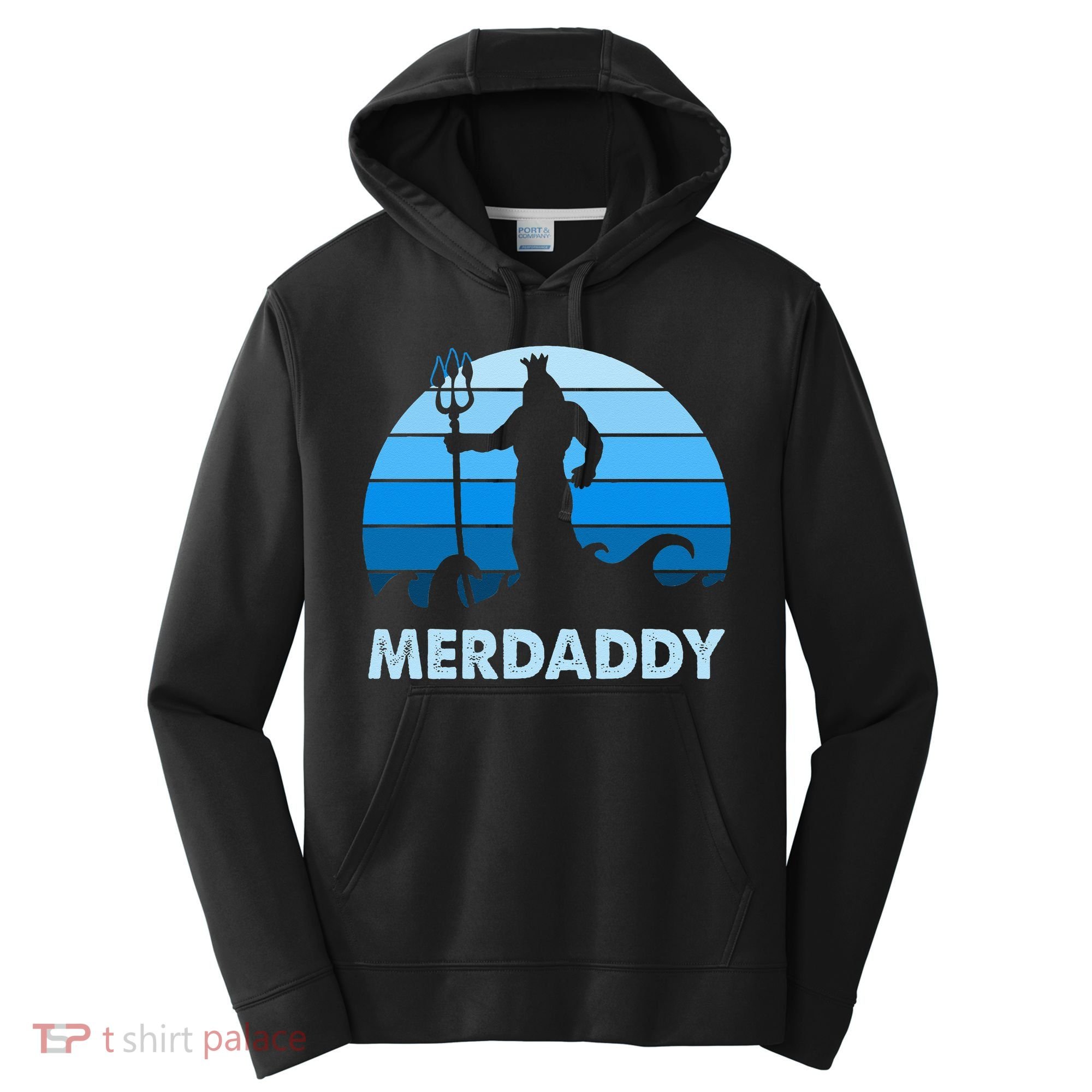 Merdaddy Mermaid Security Merman Daddy Fathers Day Swimmer Performance Fleece Hoodie