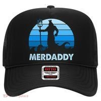 Merdaddy Mermaid Security Merman Daddy Fathers Day Swimmer Hat thumb 0