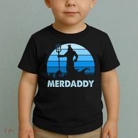 Merdaddy Mermaid Security Merman Daddy Fathers Day Swimmer Toddler T-Shirt thumb 2